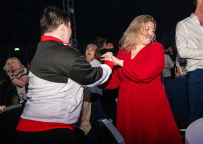 Crowd dancing King John Summer Prom