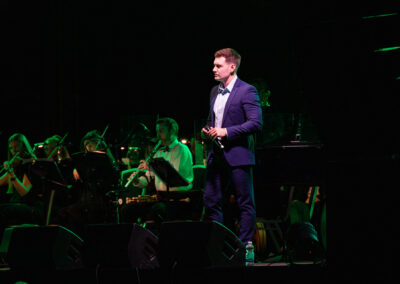 Emmet Cahill performing with the Irish Philharmonic Orchestra