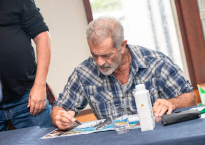 Mel Gibson signing posters in Trim